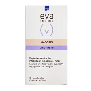 Вагінальні свічки для полегшення грибкового вагініту Eva Intima Mycosis, 10 штук, Intermed