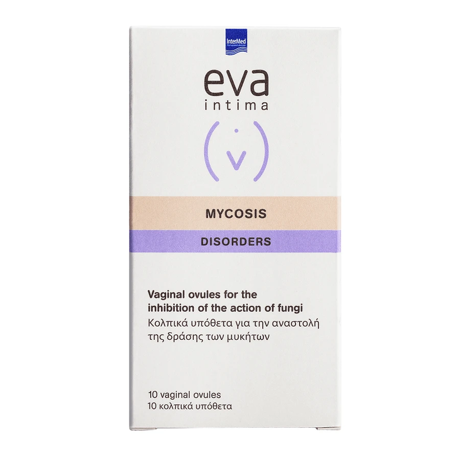 Вагінальні свічки для полегшення грибкового вагініту Eva Intima Mycosis, 10 штук, Intermed: ціни та характеристики
