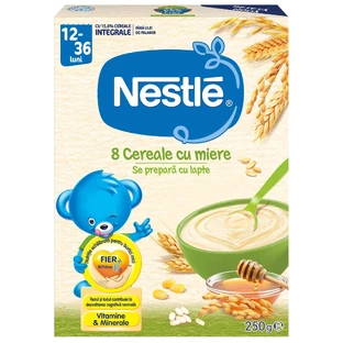 8 Злаки с медом, +12 месяцев, 250 г, Nestle