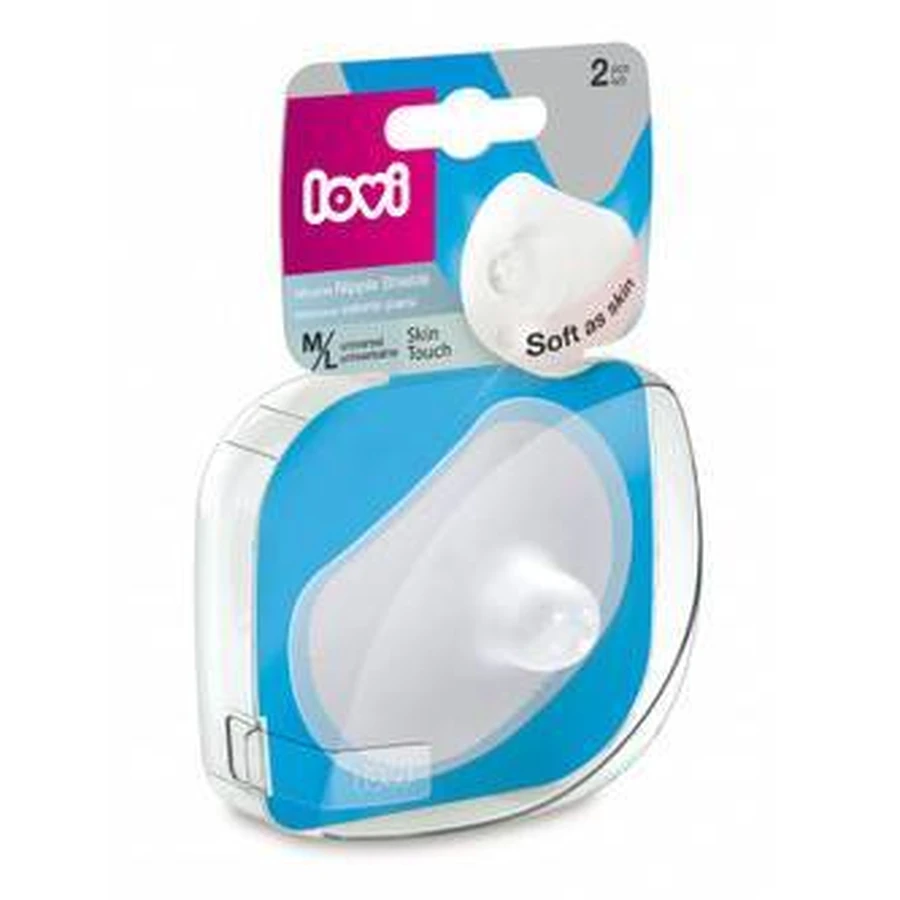 LOVI Протекторы для сосков груди 1×2 шт, ве. M/L, силикон: цены и характеристики