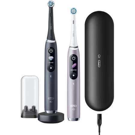 Oral-B EL.ZK Duo iO Series 9 Black&Rose + подрібнювач + дорожній чохол: ціни та характеристики