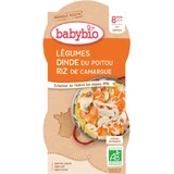 Babybio меню овощи с индейкой и рисом 2 x 200 г