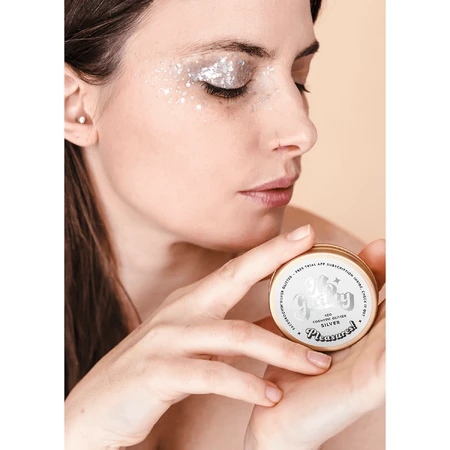 Міністерство Доброго Мила Facegroovin' Eco Glitter, біо-блискітки для декору тіла та обличчя, сріблясті, 10 г: ціни та характеристики