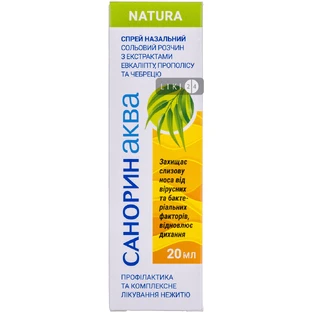 Санорин аква natura спрей назал. 20 мл
