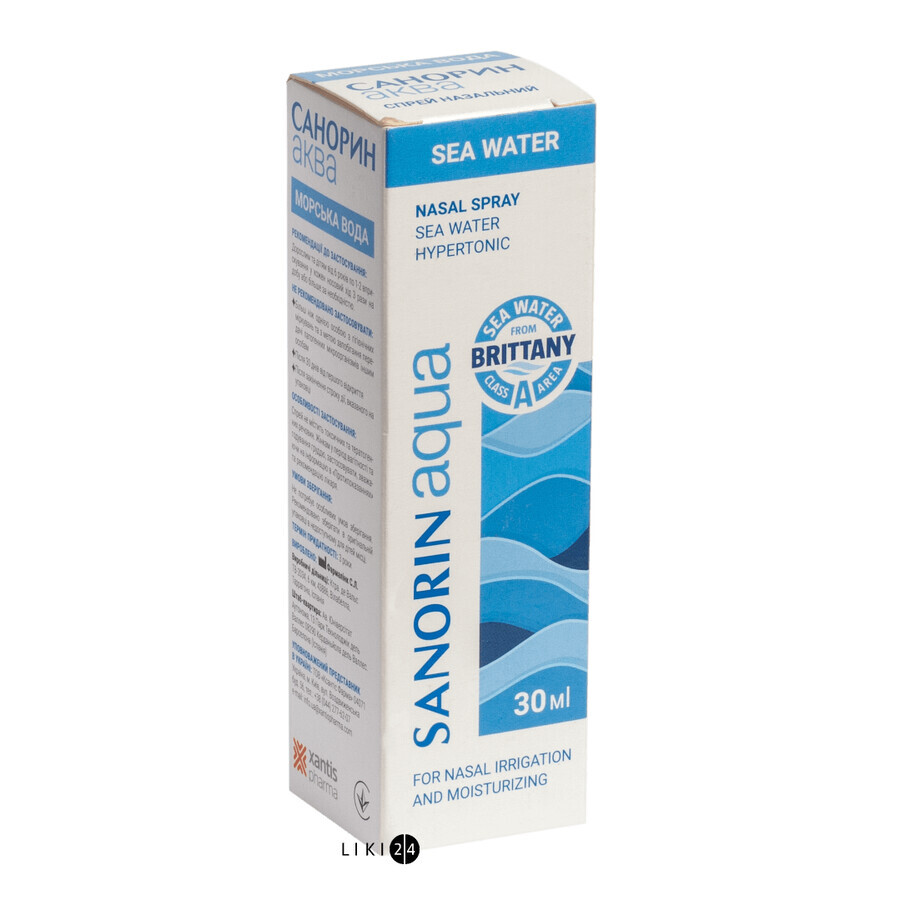 Спрей назальний Санорин аква морська вода 30 мл: ціни та характеристики
