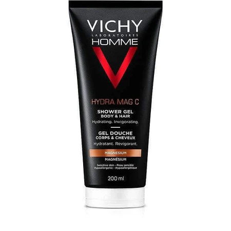 VICHY Homme MAG C Зволожуючий підбадьорливий гель для душу для тіла та волосся 200 мл 1×200 мл, гель для душу: ціни та характеристики