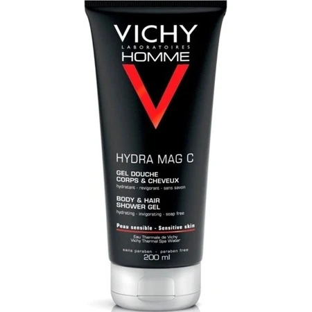 VICHY Homme MAG C Зволожуючий підбадьорливий гель для душу для тіла та волосся 200 мл 1×200 мл, гель для душу: ціни та характеристики