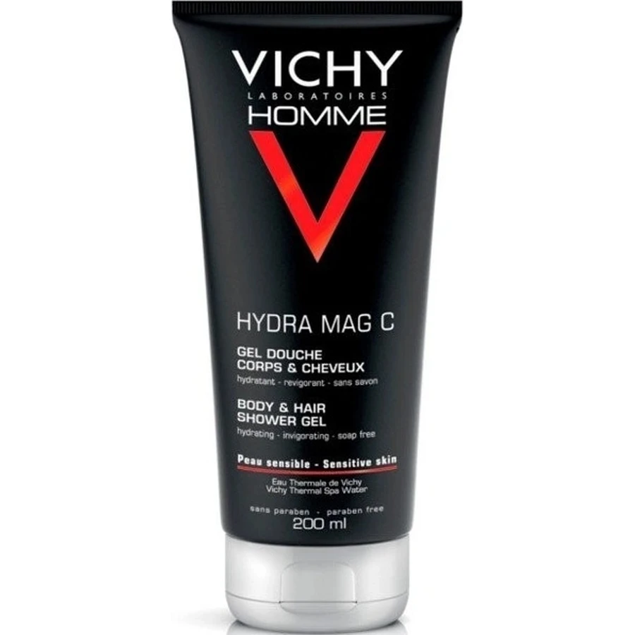 VICHY Homme MAG C Зволожуючий підбадьорливий гель для душу для тіла та волосся 200 мл 1×200 мл, гель для душу: ціни та характеристики