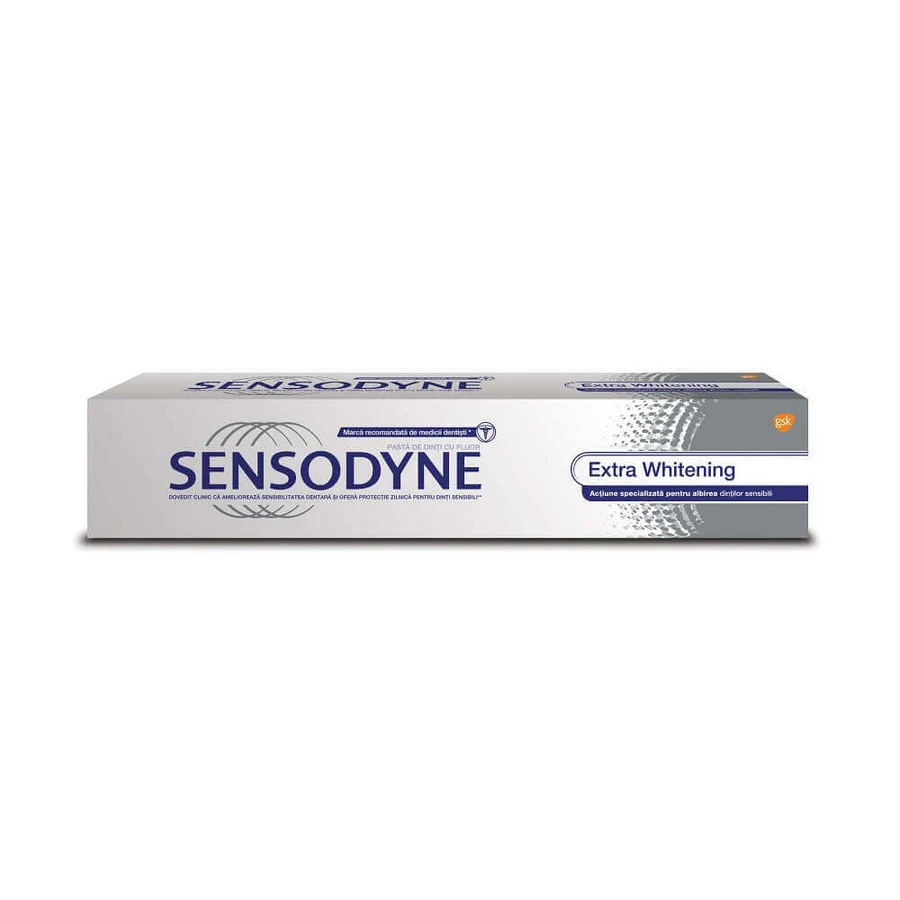Зубна паста екстра відбілююча Sensodyne, 100 мл, Gsk: ціни та характеристики
