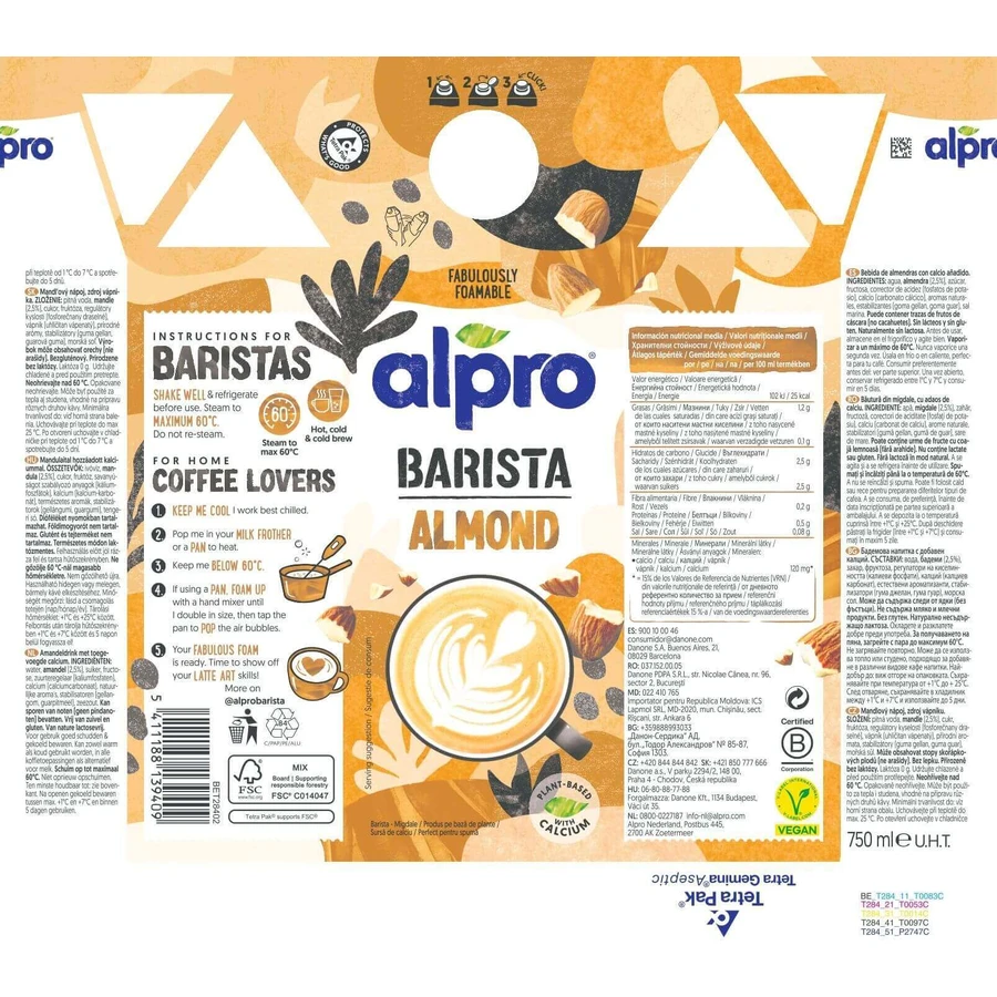 Alpro BARISTA Миндальный напиток 750 мл: цены и характеристики