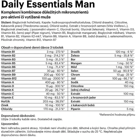 Flow Daily Essentials Man 90 твердих капсул: ціни та характеристики