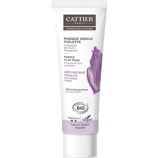 Маска для лица Cattier против усталости, с фиолетовой глиной, восстанавливающая, 100 мл