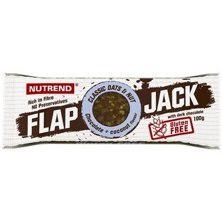 Nutrend FLAPJACK БЕЗ ГЛЮТЕНУ, шоколад + кокос з гарячим шоколадом 100 г