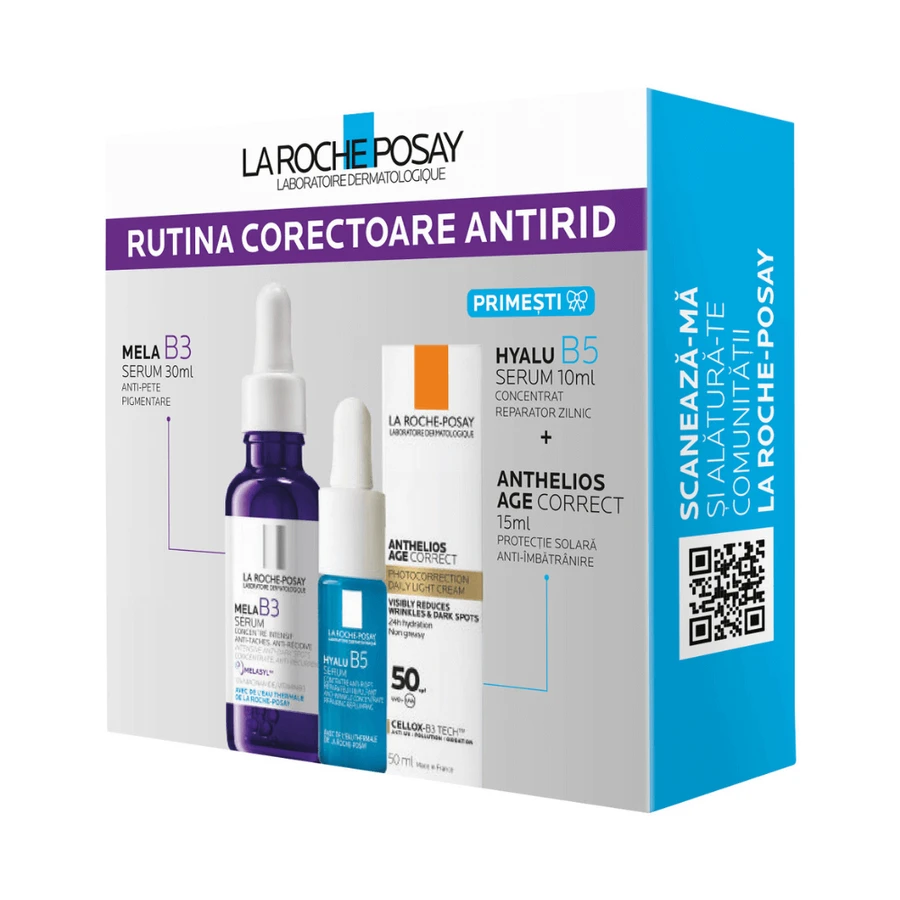 Mela B3 Serum 30ml + Anthelios Age Correct 15ml + Hyalu B5 Serum 10ml, La Roche Posay: цены и характеристики