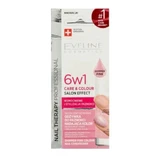 Eveline, 6w1 Care amp; Колір мерехтливий рожевий, кондиціонер для нігтів, 5 мл