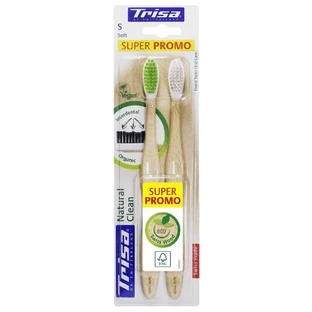 Мануальная зубная щетка Natural Clean, мягкая, 2 штуки, Trisa