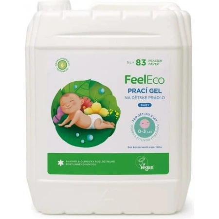 Гель для прання дитячої білизни FeelEco (83 прання) 1×5 л, гель для прання дитячої білизни: ціни та характеристики