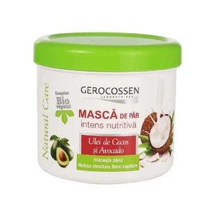 Интенсивно питательная маска для волос с кокосовым маслом и авокадо Natural Care, 450 мл, Gerocossen