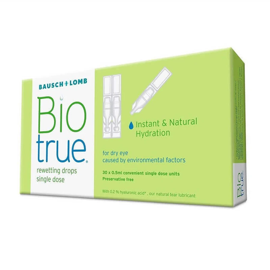 Глазные капли Biotrue 0,5 мл, 30 штук, Bausch + Lomb: цены и характеристики