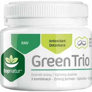Грін Тріо Topnatur Green Trio Zelený ječmen, Spirulina, Chlorella, 180 таб.