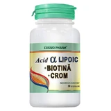 Альфа-ліпоєва кислота з біотином та хромом Cosmopharm Acid Alfa Lipoic Biotina si Crom, 30 капсул