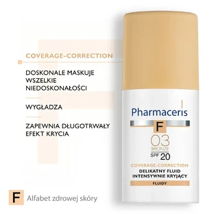 Pharmaceris F, Непрозорий флюїд 03 Бронза, SPF 20, 30 мл
