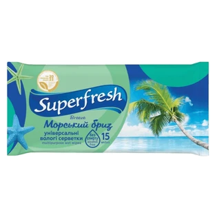 Влажные салфетки SuperFresh Breeze 15 шт
