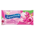 Влажные салфетки SuperFresh Flower Цветы, 15 шт