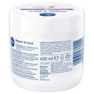 Nivea Repair & Care Sensitive Багатофункціональний зволожуючий і захисний крем з пантенолом, без віддушок, для чутливої шкіри, 400 мл