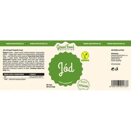 GreenFood Nutrition Йод 60 капсул: ціни та характеристики