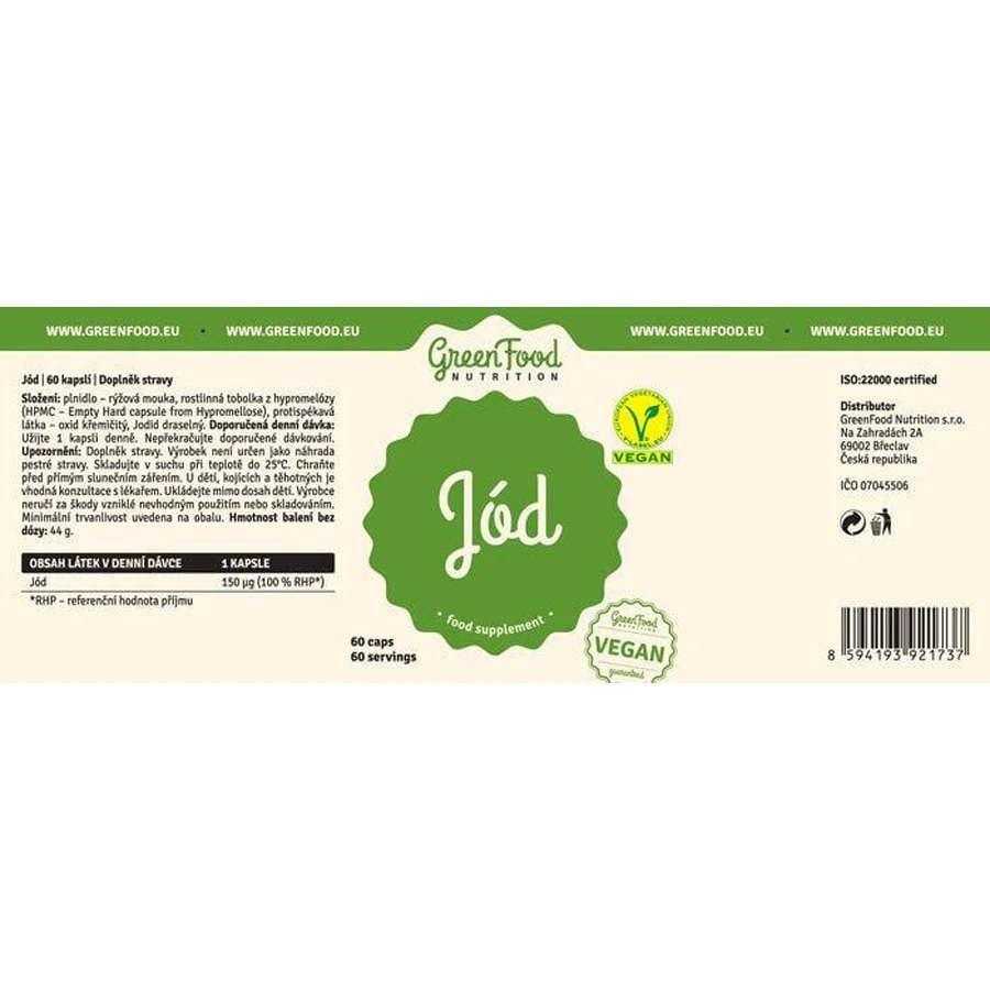 GreenFood Nutrition Йод 60 капсул: ціни та характеристики