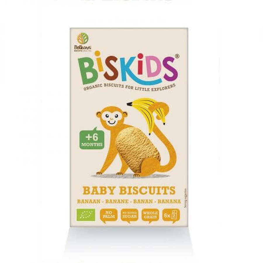 Еко печиво з бананом Biskids, 120г, Belkorn: ціни та характеристики