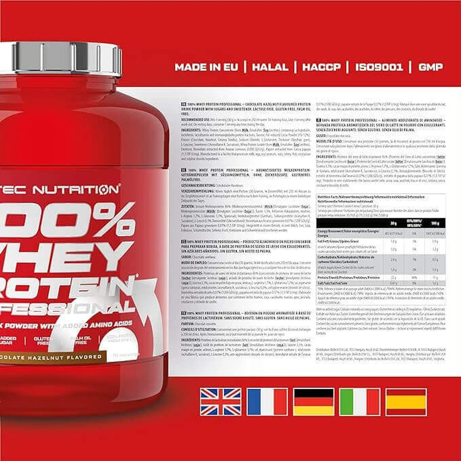 100% сироватковий протеїн Professional Vanilla, 920 г, Scitec Nutrition: ціни та характеристики