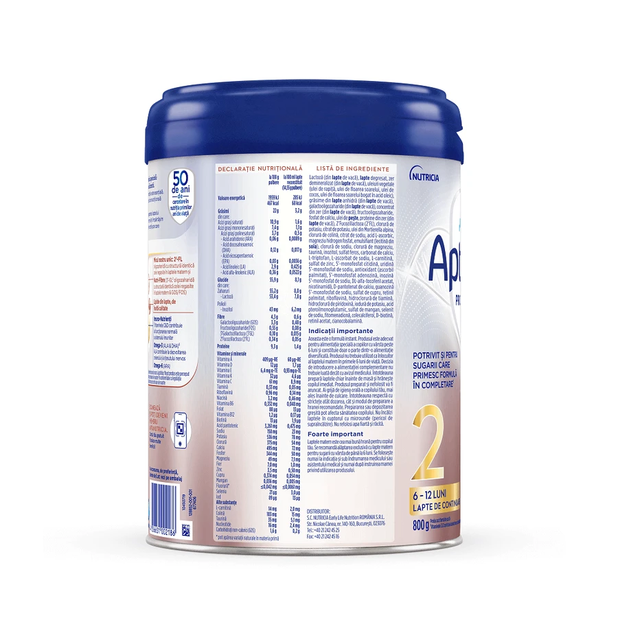Суха молочна суміш Aptamil ProFutura 2 Duo Biotik, для дітей з 6 до 12 місяців, 800 г: ціни та характеристики