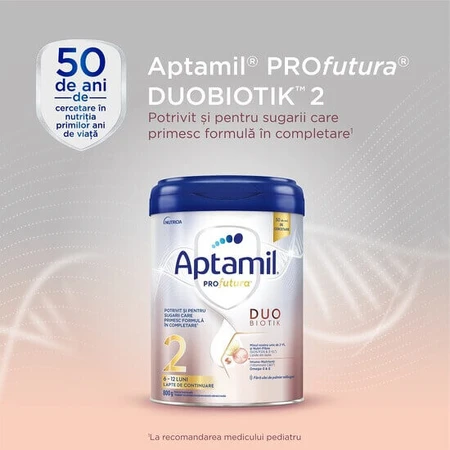 Суха молочна суміш Aptamil ProFutura 2 Duo Biotik, для дітей з 6 до 12 місяців, 800 г: ціни та характеристики