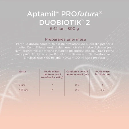 Суха молочна суміш Aptamil ProFutura 2 Duo Biotik, для дітей з 6 до 12 місяців, 800 г: ціни та характеристики