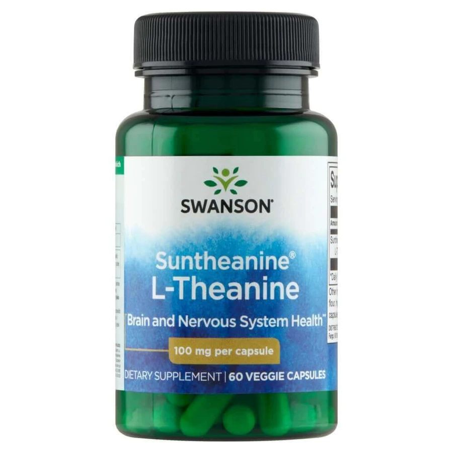 Swanson Suntheanine L-Theanine, L-теанин 100 мг, 60 вегетарианских капсул: цены и характеристики