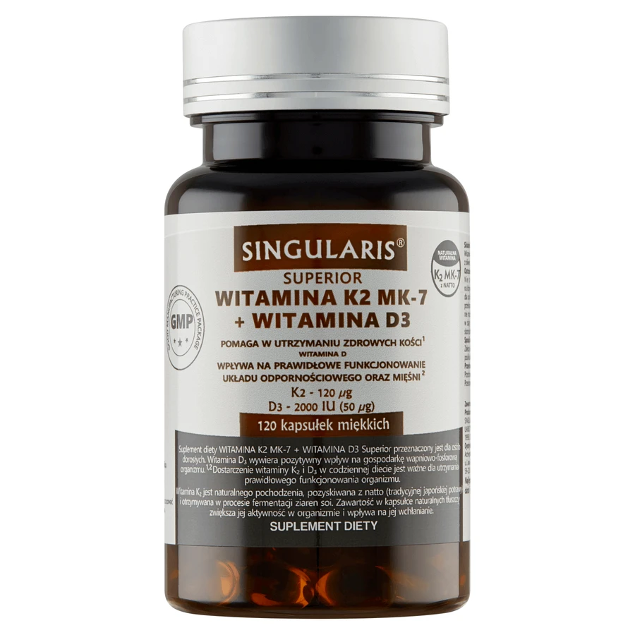 Singularis Superior Витамин K2 MK-7 + D3 120 капсул: цены и характеристики