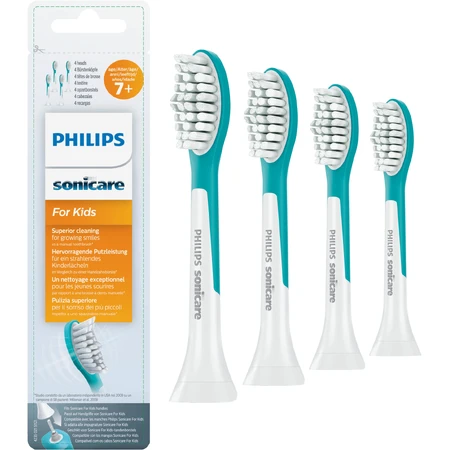 Philips Sonicare for Kids HX6044/33 Стандартний вік Звукові насадки для щіток для дітей від 7 років і старше 4 шт.: ціни та характеристики