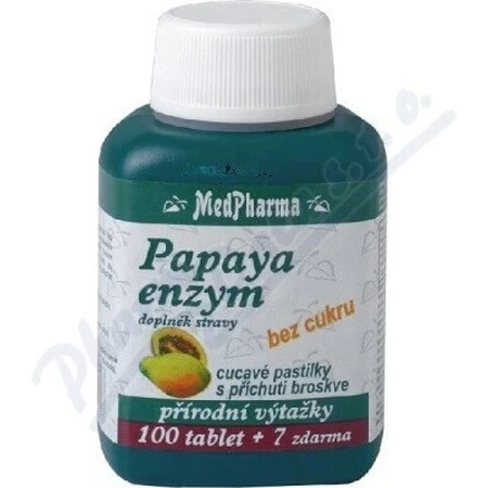 MedPharma PAPAYA ENZYME 1×107 шт, пищевая добавка: цены и характеристики