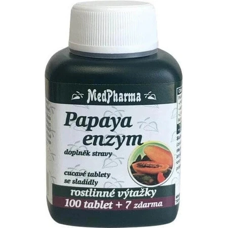 MedPharma PAPAYA ENZYME 1×107 шт, пищевая добавка: цены и характеристики