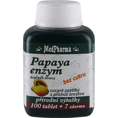 MedPharma PAPAYA ENZYME 1×107 шт, пищевая добавка: цены и характеристики