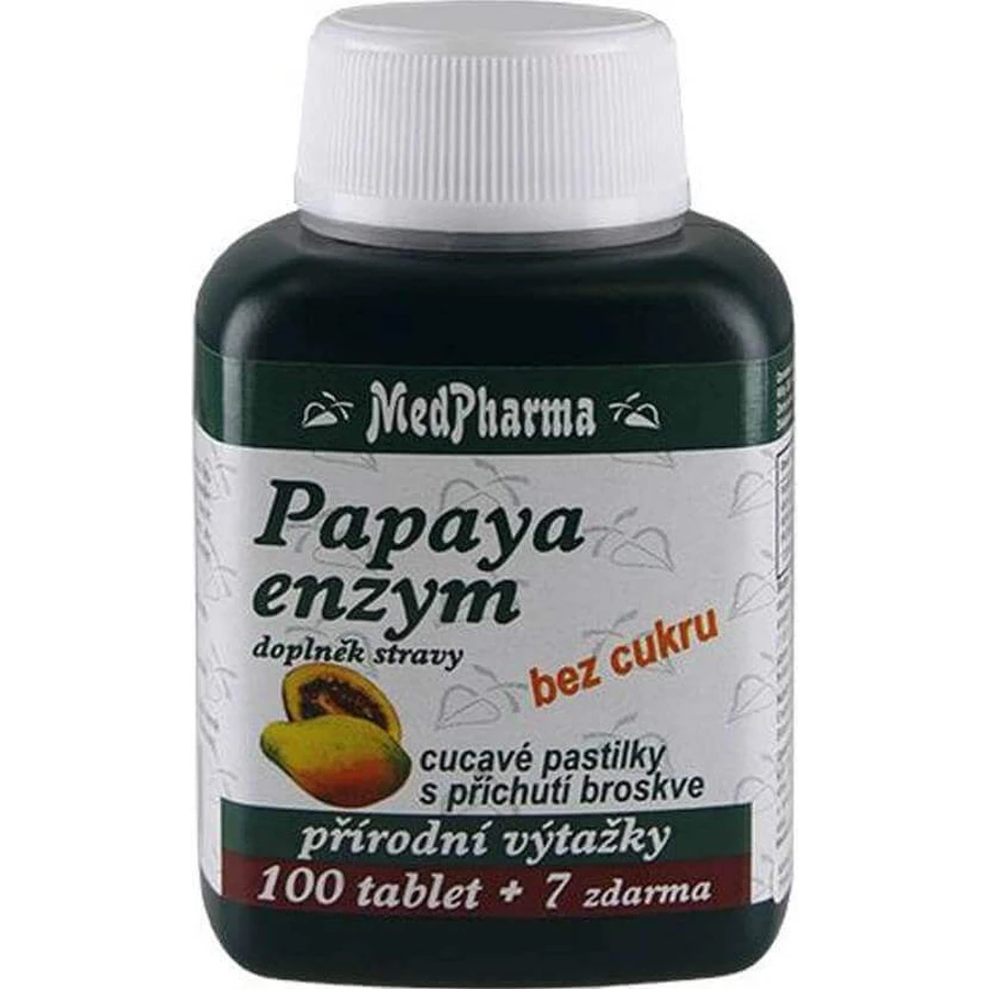 MedPharma PAPAYA ENZYME 1×107 шт, пищевая добавка: цены и характеристики