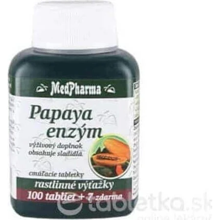 MedPharma PAPAYA ENZYME 1×107 шт, пищевая добавка: цены и характеристики