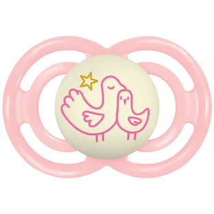 MAM Perfect Night, пустышка, силикон, ортодонтическая, Planet Love, девочка, от 6 месяцев, 1 шт.