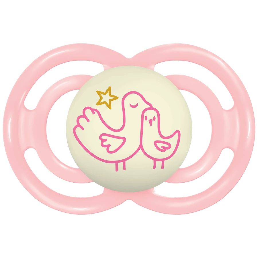 MAM Perfect Night, пустышка, силикон, ортодонтическая, Planet Love, девочка, от 6 месяцев, 1 шт.: цены и характеристики