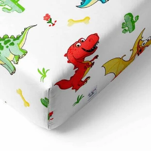 Простирадло на гумці, 60x120 см, Dino, Tuxi