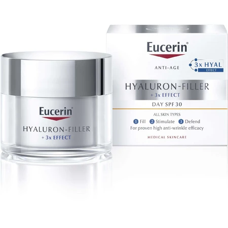 Денний крем Eucerin Hyaluron-Filler+ SPF 30, 50 мл: ціни та характеристики