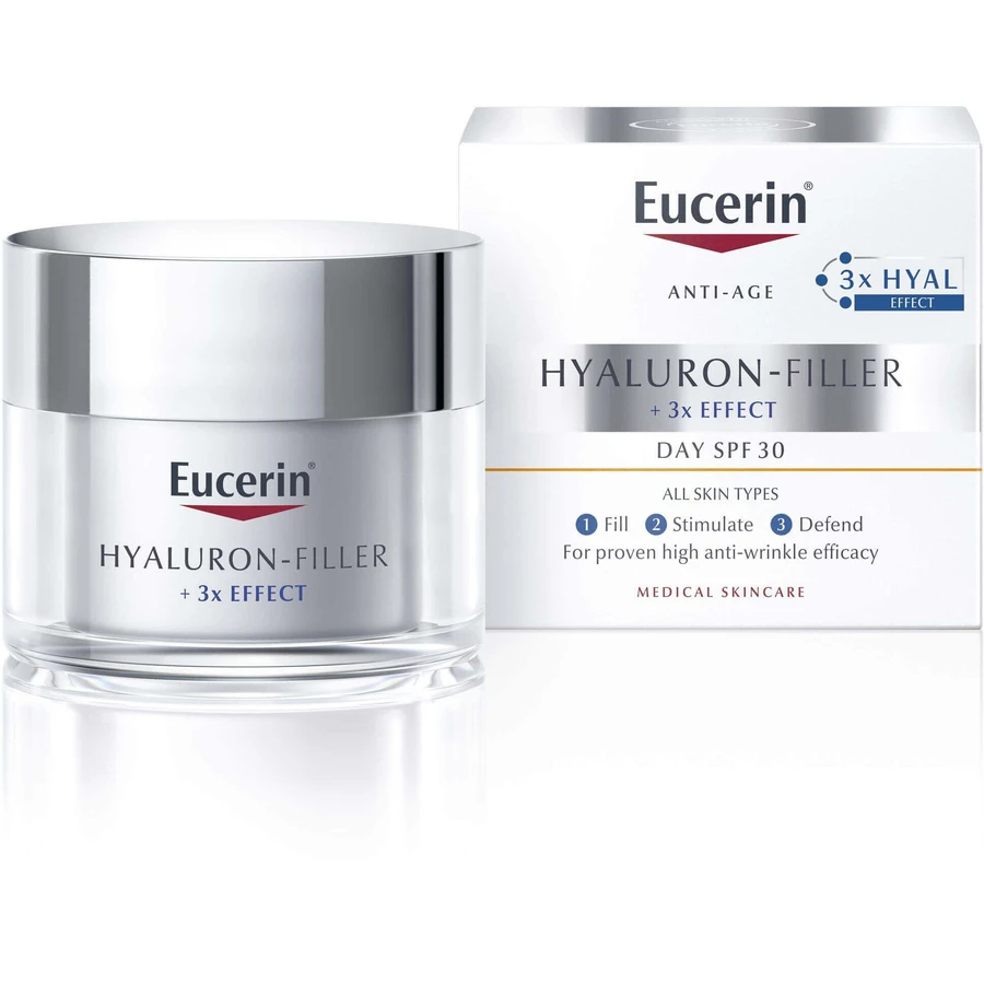 Денний крем Eucerin Hyaluron-Filler+ SPF 30, 50 мл: ціни та характеристики