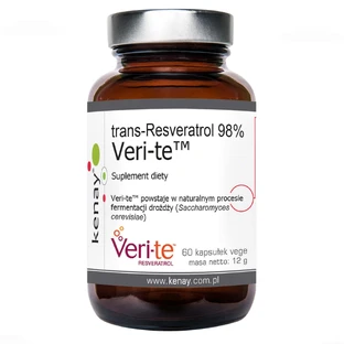 Kenay Trans-Resveratrol 98% Veri-te, 60 вегетаріанських капсул